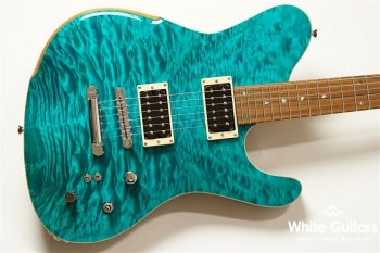 Border Custom 666 Quilted Maple Top Mahogany Back - Borabora Blue